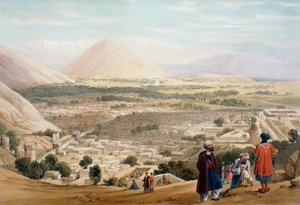 Kabul from the Citadel, Showing the Old Walled City, First Anglo-Afghan War 1838-1842