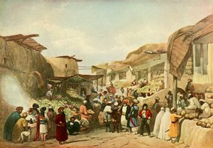 The Main Street in the Bazaar at Kabul in the Fruit Season