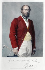 The 6th Duke of Rutland dressed for hunting, 1861 by James B. Hunt