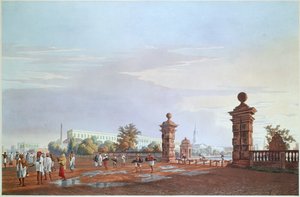 Tank Square from the West, Engraved by Robert Havell, Pub. 1824 by James Baillie after Fraser