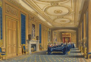 The Throne Room, Windsor Castle - The Installation of the Order of the Garter, 1838