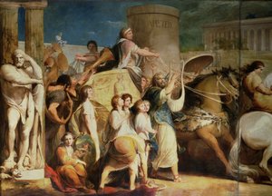 Crowning the Victors at Olympia, third in the series "The Progress of Human Culture and Knowledge" (detail)