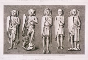 Five Effigies of Knights from Temple Church, London by James Basire I