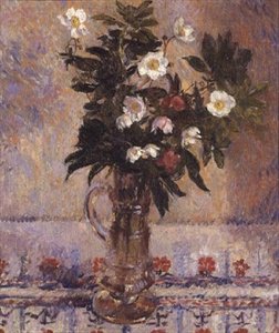 Flowers in a Glass Vase by James Bolivar Manson