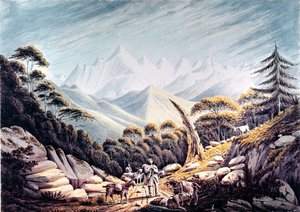 Nepalese Herdsmen in the Himalayas, 1826 by James Bolivar Manson