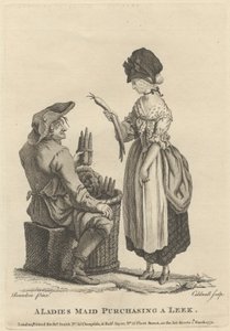 A Ladies Maid Purchasing a Leek by James Caldwall