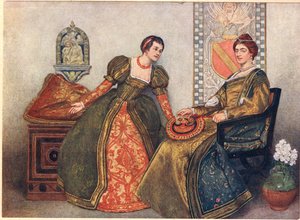 Portia and Nerissa, illustration from 