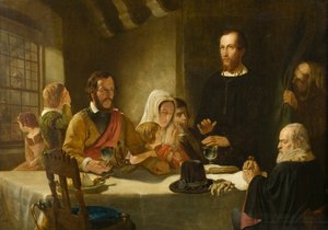 George Wishart on His Way to Execution Administering the Sacrament for the First Time in Scotland after the Protestant Reform