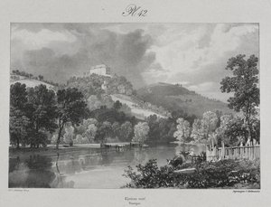 Picturesque and Romantic Travels through Old France. Auvergne: Château Neuf by James Duffield Harding