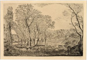 The Pool with the Poplars by James Ensor