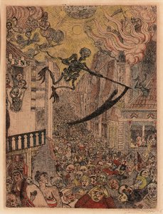 Death Pursuing the Flock of Humans