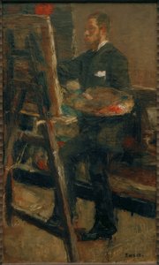 Portrait of Willy Finch at the Easel by James Sidney Ensor