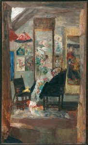 Skeleton Looking at Chinoiseries by James Ensor