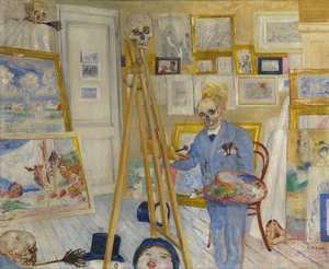 The Skeleton Painter, 1896 by James Ensor