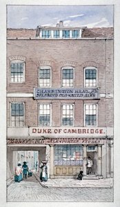 View of the Duke of Cambridge Tavern, Shoe Lane, City of London
