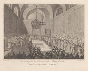King on His Throne in the House of Lords by James Fittler