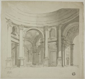Interior of Domed Church by James Gandon