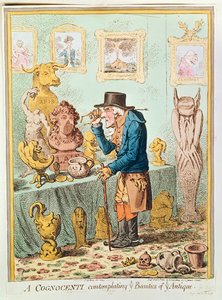 A Cognocenti Contemplating Ye Beauties of Ye Antique by James Gillray