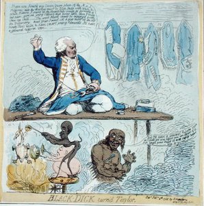 Black-Dick Turned Taylor by James Gillray