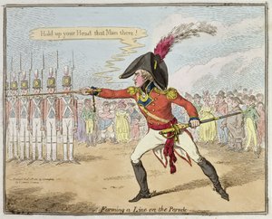 Forming a Line on the Parade, Published by Hannah Humphrey in 1801