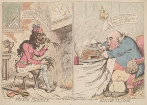 French Liberty and British Slavery by James Gillray