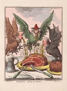Harpyes defiling the Feast by James Gillray