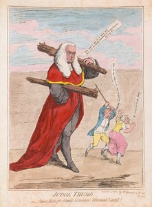 Judge Thumb, or Patent Sticks for Family Correction Warranted Lawful, pub. 1782 by James Gillray