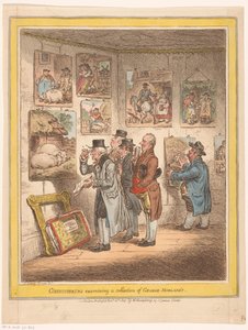 Art Connoisseurs Examining Paintings by George Morland