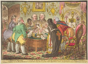 The Foundling: A Sample of Roman Charity! or the Misfortune of Not Being Born with a Silver Spoon by James Gillray