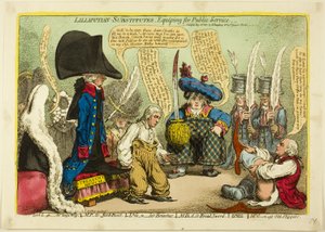 Lilliputian-Substitutes, Equipping for Public Service by James Gillray