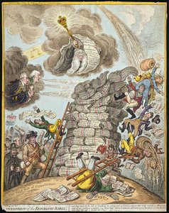 Overthrow of the Republican Babel, Published by Hannah Humphrey in 1809 by James Gillray