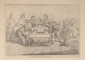 Playing in Parts by James Gillray