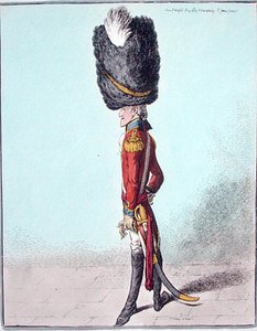 Portrait of an officer, published by Hannah Humphrey in 1800 by James Gillray