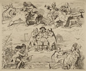 Sans-Culottes, Feeding Europe with the Bread of Liberty by James Gillray