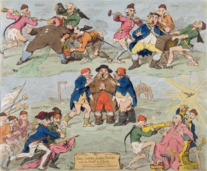 Sans-Culottes Feeding Europe with the Bread of Liberty, published by Hannah Humphrey by James Gillray