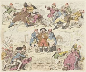 Sans-culottes Feeding Europe with the Bread of Liberty, 1793 (Sans-culottes, feeding Europe with the Bread of Liberty) by James Gillray