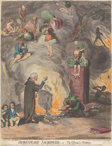 Shakespeare Sacrificed; or, The Offering to Avarice by James Gillray
