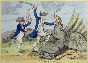 St. George and the Dragon, published by Hannah Humphrey in 1782