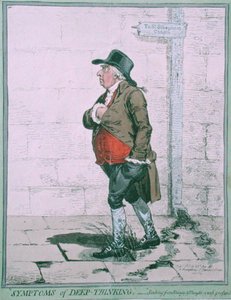 Symptoms of Deep Thinking by James Gillray