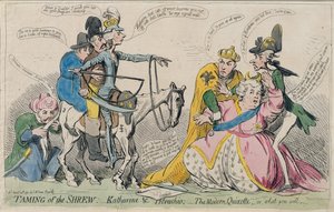 Taming of the Shrew: Katherine and Petruchio, or The Modern Quixote, Published by S.W. Fores in 1791