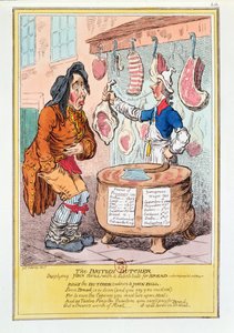 The British Butcher Supplying John Bull with a Substitute for Bread, 1795