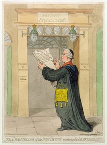 The Chancellor of the Inquisition marking the Incorrigibles, published by Hannah Humphrey in 1793 by James Gillray