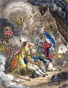The Death of Admiral Lord Nelson at the Moment of Victory! published by Hannah Humphrey in 1805