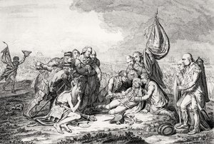 The Death of the Great Wolfe, pub. by H. Humphrey, 1795 by James Gillray