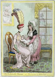 The Fashionable Mamma, or The Convenience of Modern Dress, Published in 1796 by James Gillray