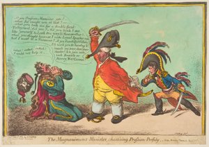 The Magnanimous Minister, Chastising Prussian Perfidy by James Gillray