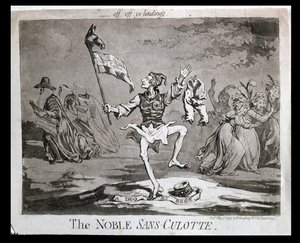 The Noble Sans-Culotte, published by Hannah Humphrey in 1794 by James Gillray