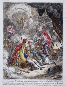 The death of Admiral Horatio Nelson at the time of victory by James Gillray
