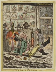 Very Slippery Weather by James Gillray