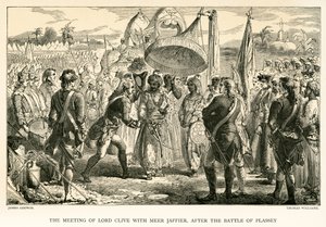 The meeting of Lord Clive with Meer Jaffier, after the battle of Plassey by James Godwin
